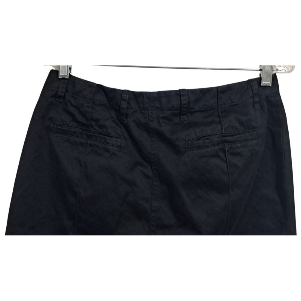 Banana Republic Black Cotton Pencil Skirt Size 14 - Picture 7 of 8